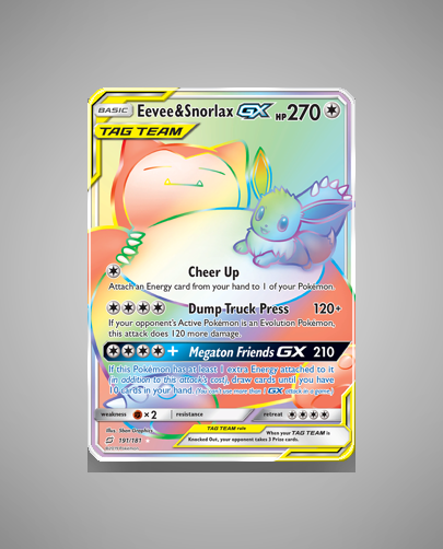 Collector’s Guide: Eevee & Snorlax-GX (Team Up #191)