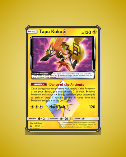 Collector’s Guide: Tapu Koko ◇ (Team Up #51)