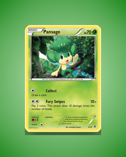 Collector’s Guide: Pansage (Kalos Starter Set #2)