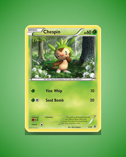 Collector’s Guide: Chespin (Kalos Starter Set #3)