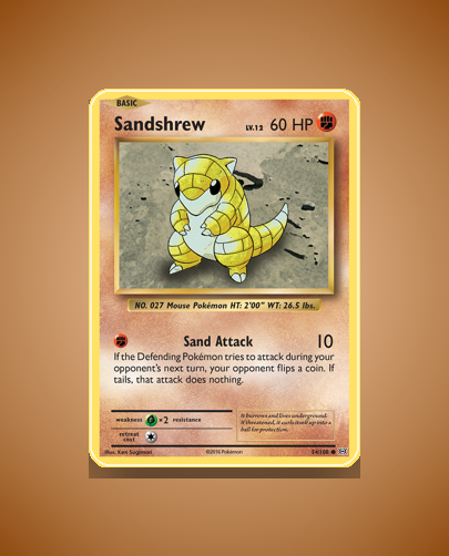 Collector’s Guide: Sandshrew (Evolutions #54)